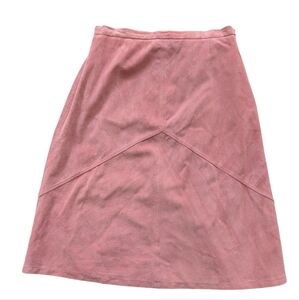Terry Lewis Pink Suede Skirt sz 16 NWT